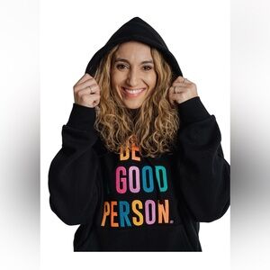NWT Be a Good Person signature embroidered hoodie, L.